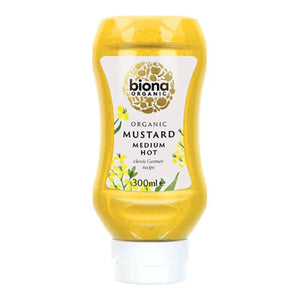 Biona - Organic Mustard Medium Hot Squeezy, 300ml | Pack of 6