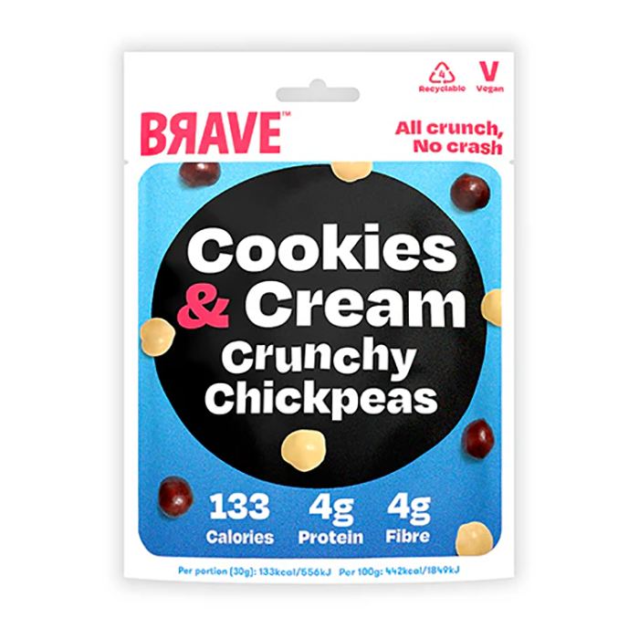 Brave - Roasted Chickpeas Cookies & Cream, 35g - Pack of 12