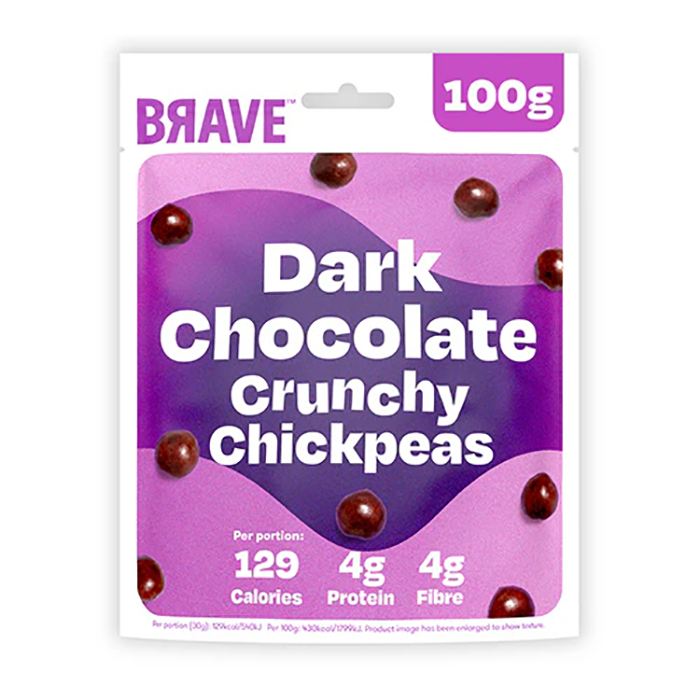 Brave - Roasted Chickpeas Dark Chocolate 100g - Pack of 6