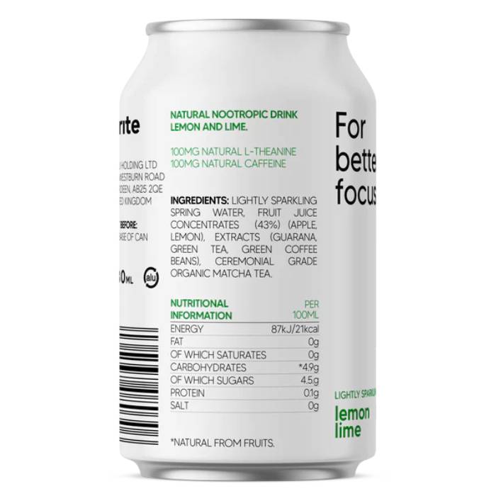 Brite - Nootropic Drink Lemon Lime, 330ml  - Back