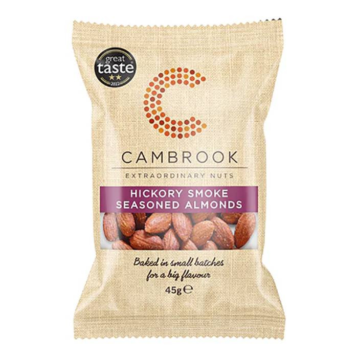 Cambrook - Hickory Smoke Seasoned Almonds, 45g - Pack of 24