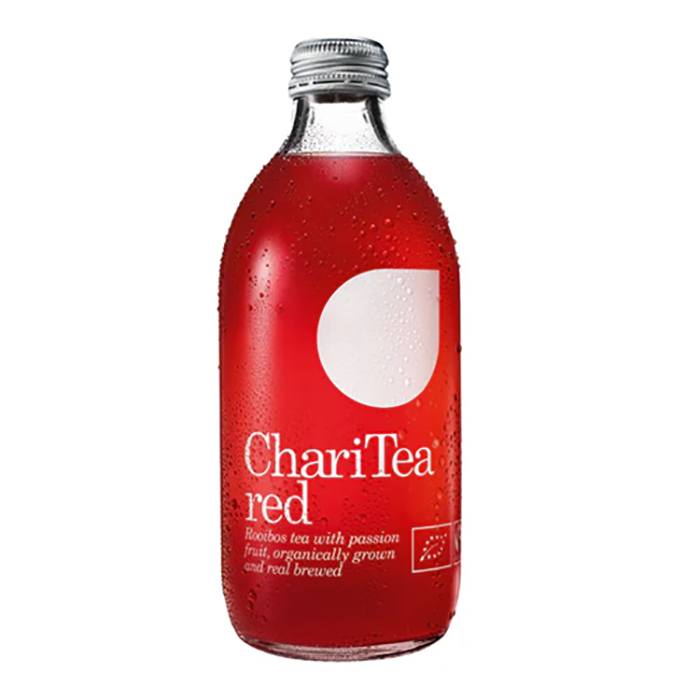 Charitea - Red Iced Rooibos Tea With Passion Fruit, 330ml - Pack of 24