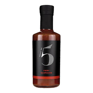 Chilli No. 5 - Fiery Gazpacho Spanish Tomatoey Chilli Hot Sauce Bottle, 200ml - Pack of 6