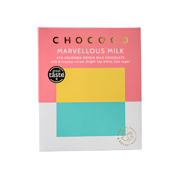 Chococo - 47% 'Marvelous Milk' Chocolate Bar, 75g  Pack of 12