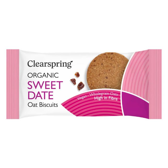 Clearspring - Organic Date Oat Biscuit, 40g  Pack of 12