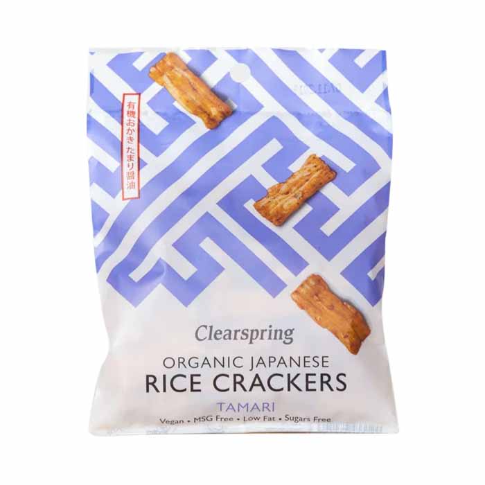 Clearspring - Organic Japanese Rice Crackers - Tamari, 50g  Pack of 12