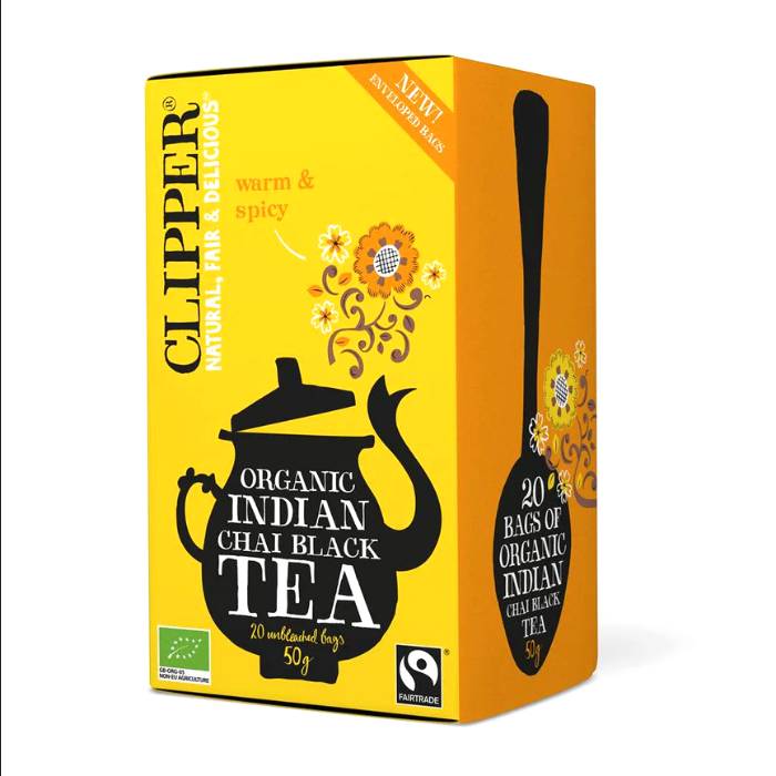 Clipper - Clipper Organic Indian Chai Black Tea 20 Bags, 20 Bags