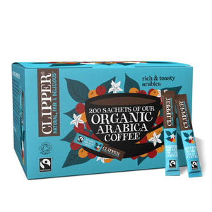 Clipper - Fairtrade Organic Instant Freeze Dried Coffee Sticks, 200 Sachets