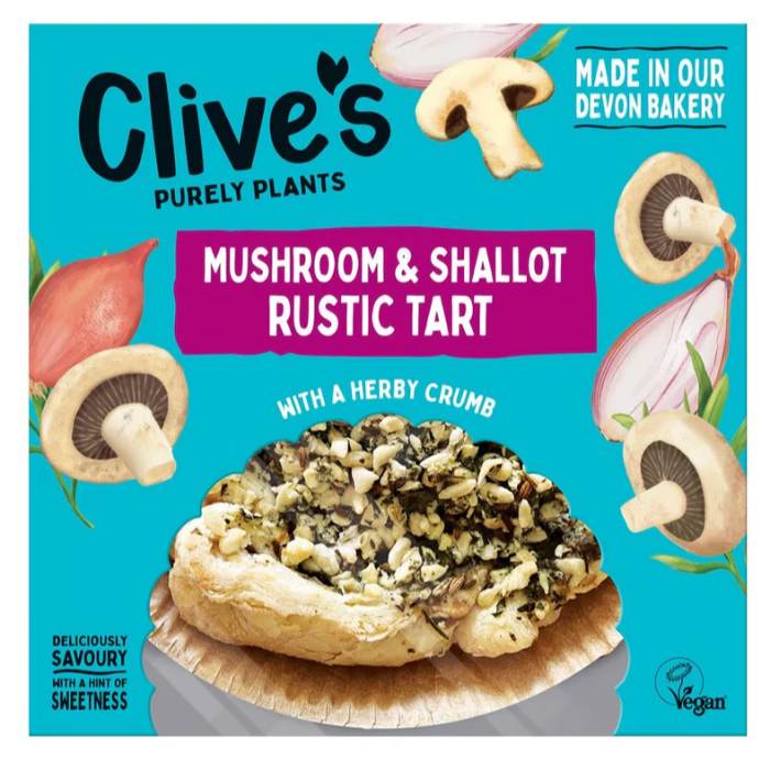 Clive's - Mushroom & Shallot Tart, 380g  Pack of 4