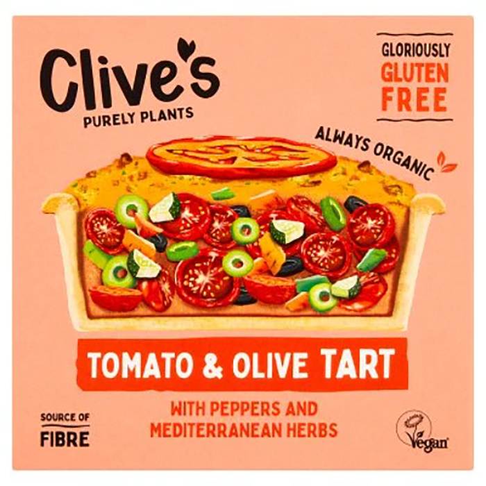 Clive's - Organic Gluten Free Tomato and Olive Tart, 150g  Pack of 6