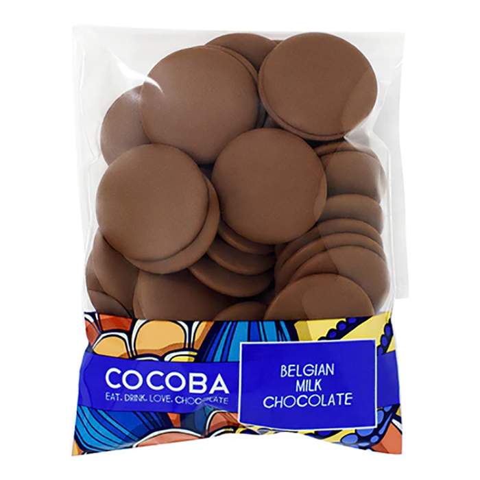 Cocoba - Belgian Milk Chocolate Buttons, 150g  Pack of 8
