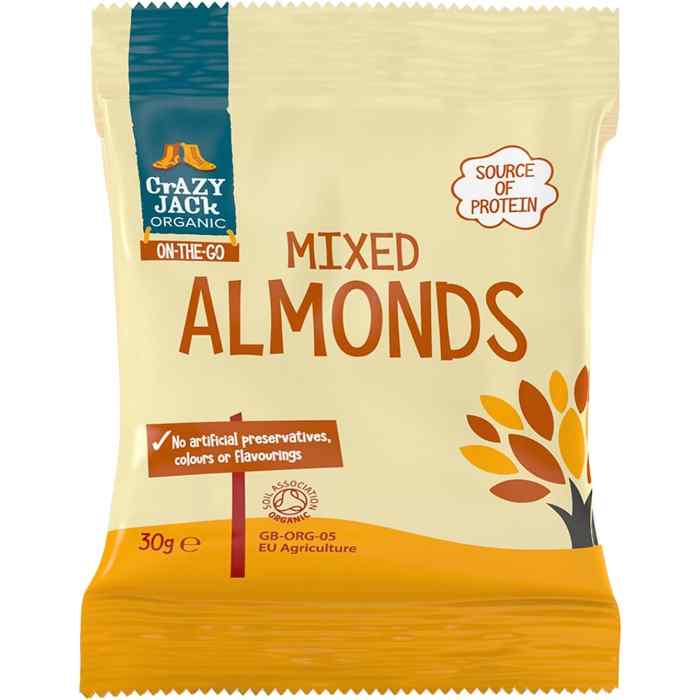 Crazy Jack Organic - Mixed Almonds, 30g