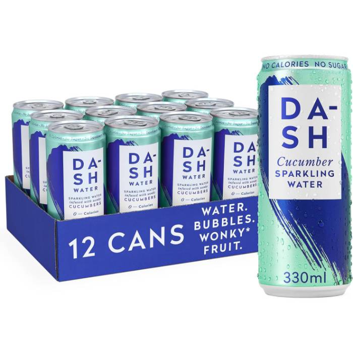 Dash Water - Sparkling Cucumber, 330ml  Pack of 12