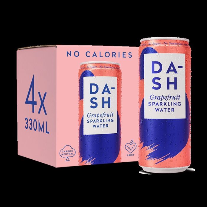 Dash Water - Sparkling Grapefruit Multipack, 4x330ml | Pack of 6