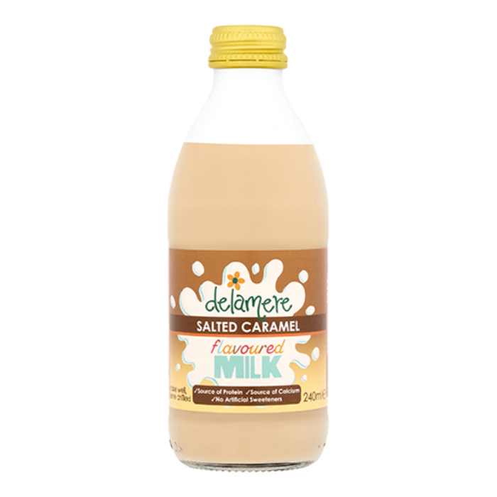 Delamere Dairy - Salted Caramel Flavoured Milk, 240ml  Pack of 20