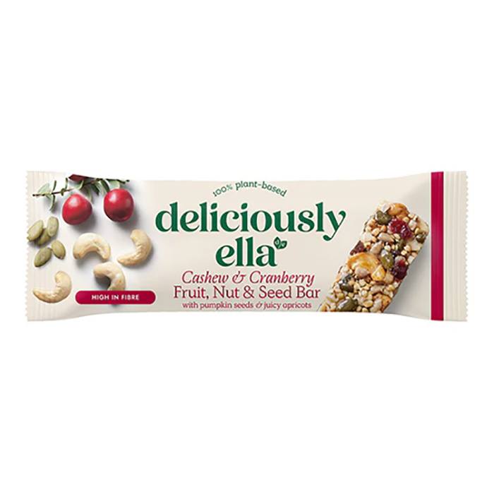 Deliciously Ella - Cashew & Cranberry Bars, 40g - Pack of 12