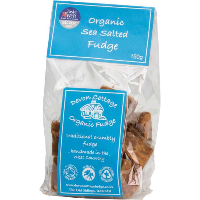 Devon Cottage - Organic Fudge Sea Salt, 150g - Pack of 6