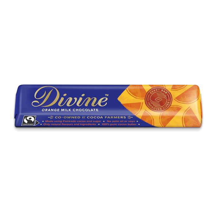 Divine - Orange Milk Chocolate, 35g  Pack of 30