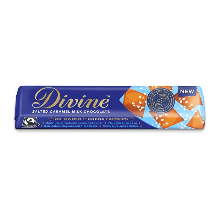 Divine - Salted Caramel Chocolate Bar, 35g  Pack of 30