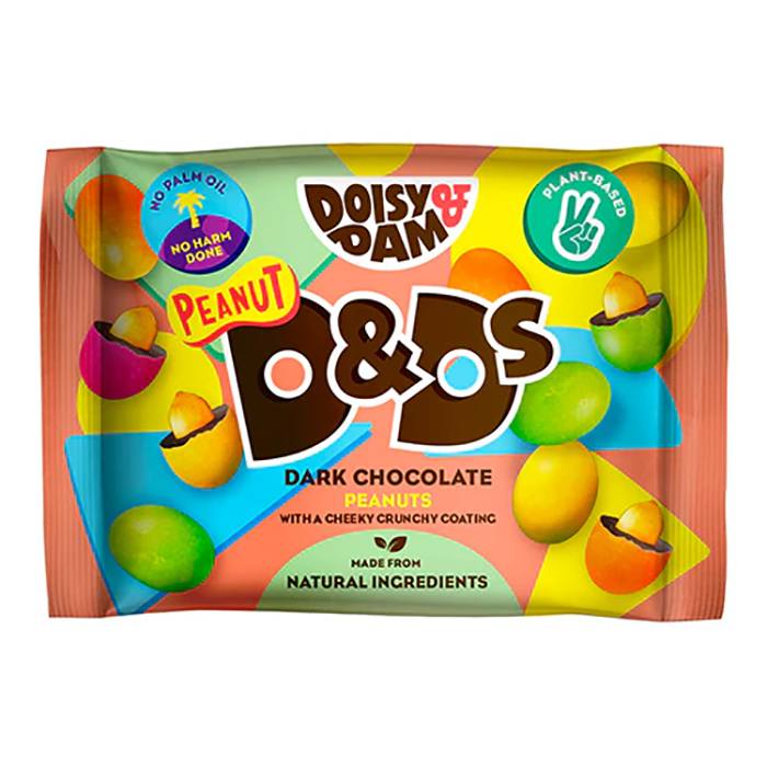 Doisy & Dam - Peanut D&Ds - Dark Chocolate Covered Peanuts Impulse Bag, 30g - Pack of 18