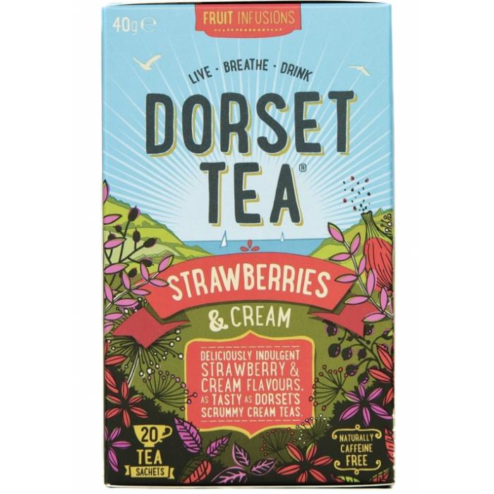 Dorset Tea - Strawberries and Cream Tea, 20 Bags  Pack of 4