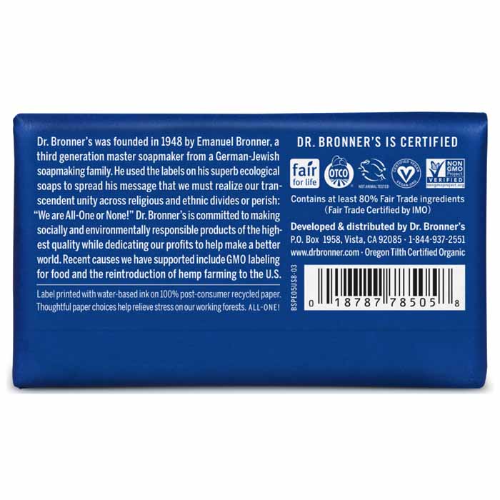 Dr Bronners - Bar Soap Peppermint, 140g - back