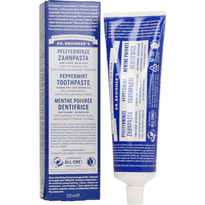 Dr Bronners - Peppermint Toothpaste, 140g