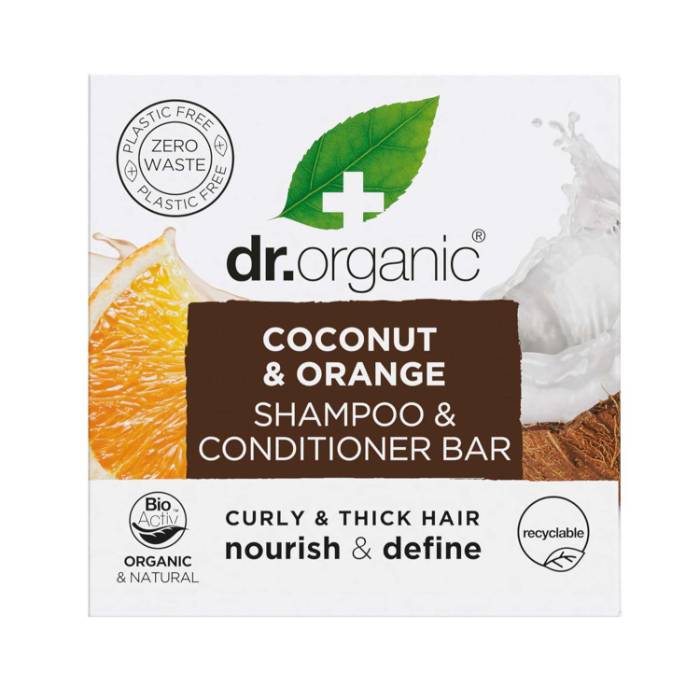 Dr Organic - Coconut Orange Shampoo & Conditioner Bar, 75g