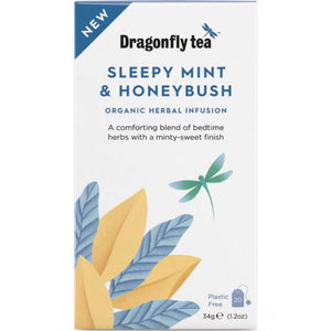 Dragonfly - Organic Sleepy Mint and Honeybush, 20 Bags | Pack of 4