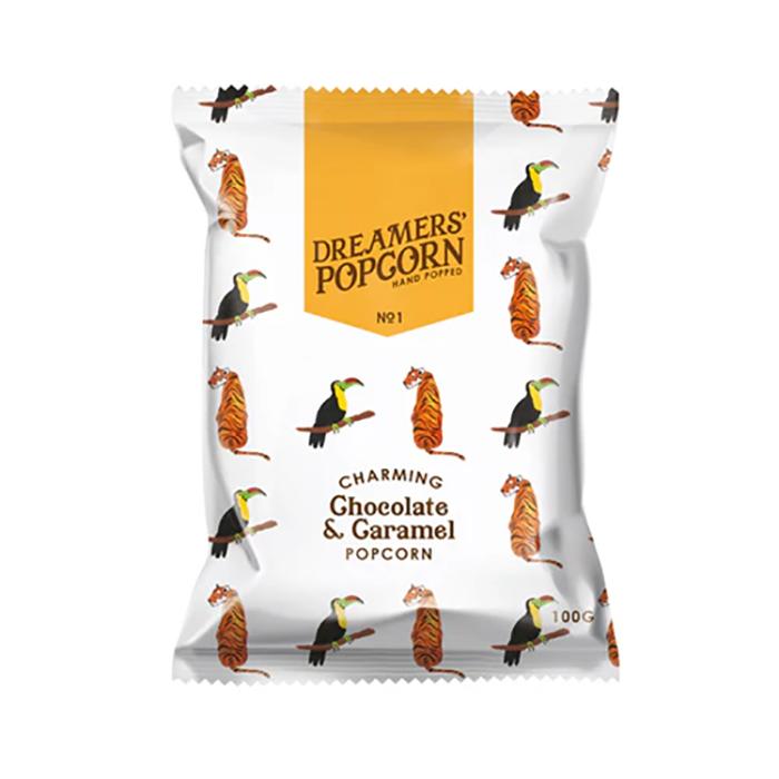 Dreamers - Chocolate & Caramel Popcorn, 100g  Pack of 12