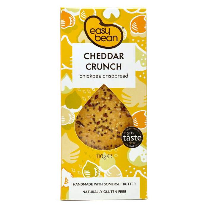 Easy Bean - Cheddar Crunch Chickpea Crispbread, 110g - Pack of 1