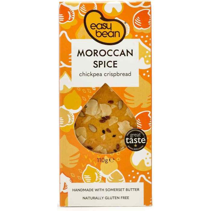 Easy Bean - Moroccan Spice Chickpea Crispbread, 110g - Pack of 1