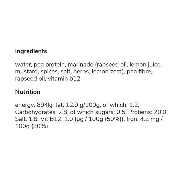 EatPlanted. - Chicken Pieces Lemon & Herb, 220g - Back