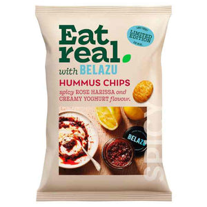 Eat Real - Hummus Chips Rose Harissa & Yogurt, 110g | Pack of 10