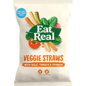 Eat Real - Kale, Tomato, Spinach & Potato Veggie Straws | Multiple Sizes