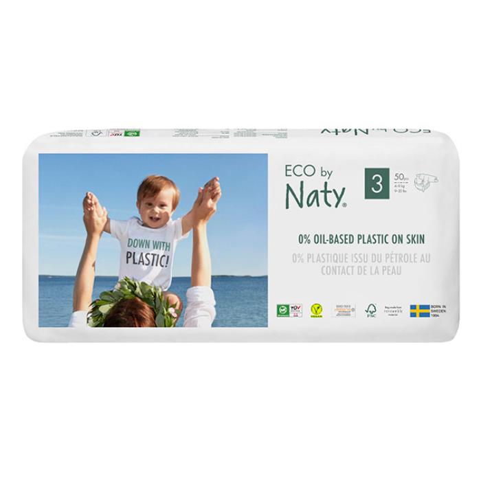 Eco By Naty - Size 3 Nappies, 50 Nappies