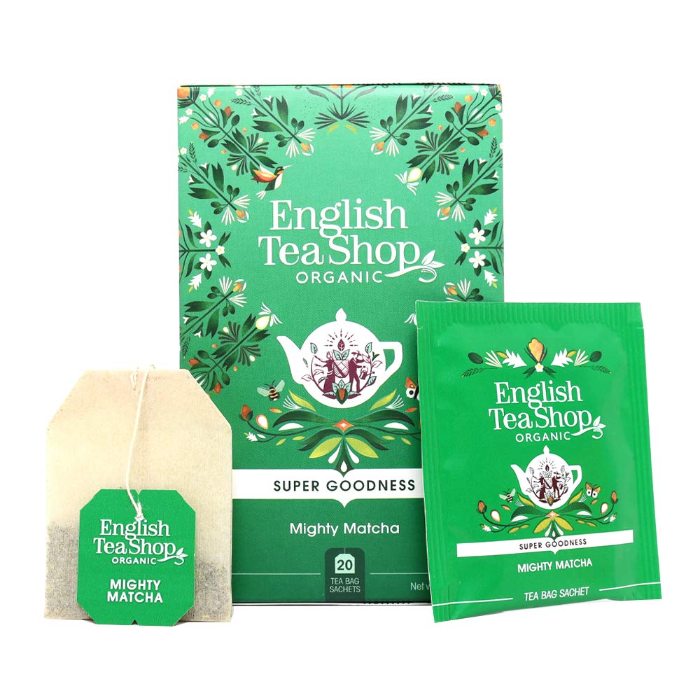 English Tea Shop - Mighty Matcha Speciality Tea, 20 Bags  Pack of 6