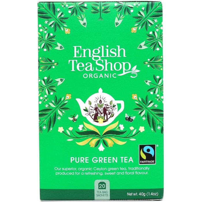 English Tea Shop - Pure Green Tea, 20 Bags  Pack of 6
