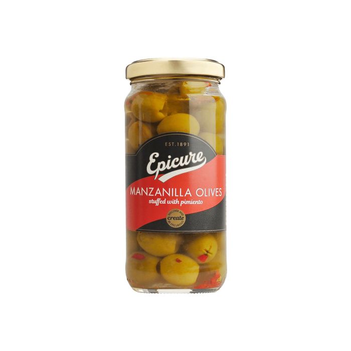 Epicure - Manzanilla Olives Pimiento, 235g  Pack of 12