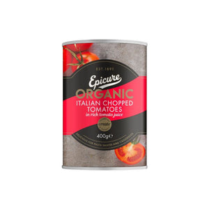 Epicure - Organic Chopped Italian Tomatoes, 400g | Pack of 12