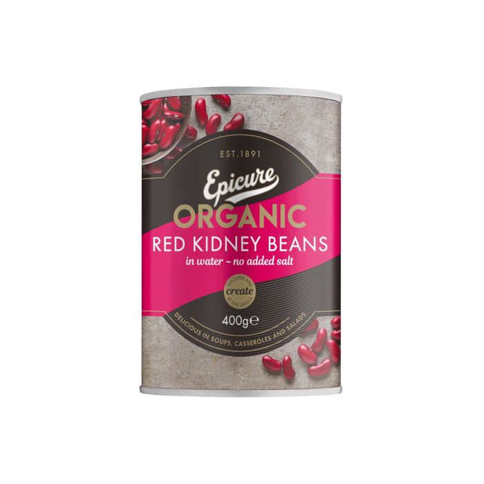 Epicure - Organic Red Kidney Beans In Water, 400g  Pack of 6