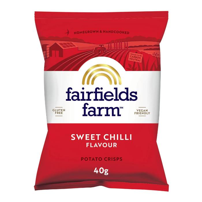 Fairfields Farm Crisps - Fairfields Farm Crisps Sweet Chilli Crisps, 40g - Pack of 36