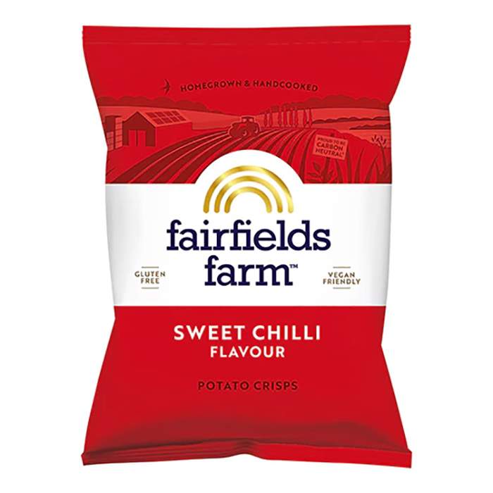 Fairfields Farm Crisps - Sweet Chilli Crisps, 150g - Pack of 10