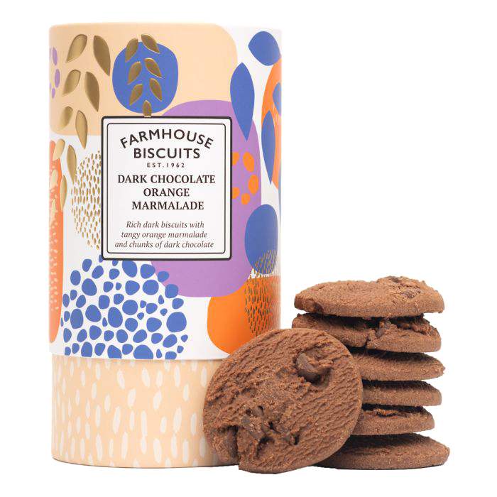 Farmhouse Biscuits - Abstract Chocolate Tube Dark Choc Orange Marmalade, 160g  Pack of 12