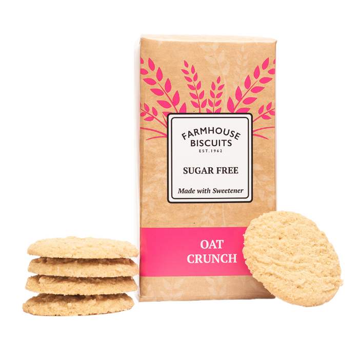 Farmhouse Biscuits - Sugar Free Oat Crunch, 150g  Pack of 12