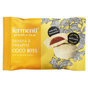 Fermenti Ltd - Banana & Pineapple Coco Bites With Almond Fondant, 12g | Pack of 15