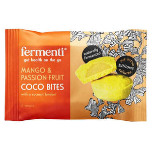 Fermenti Ltd - Mango & Passion Fruit Coco Bites With Coconut Fondant, 12g | Pack of 15