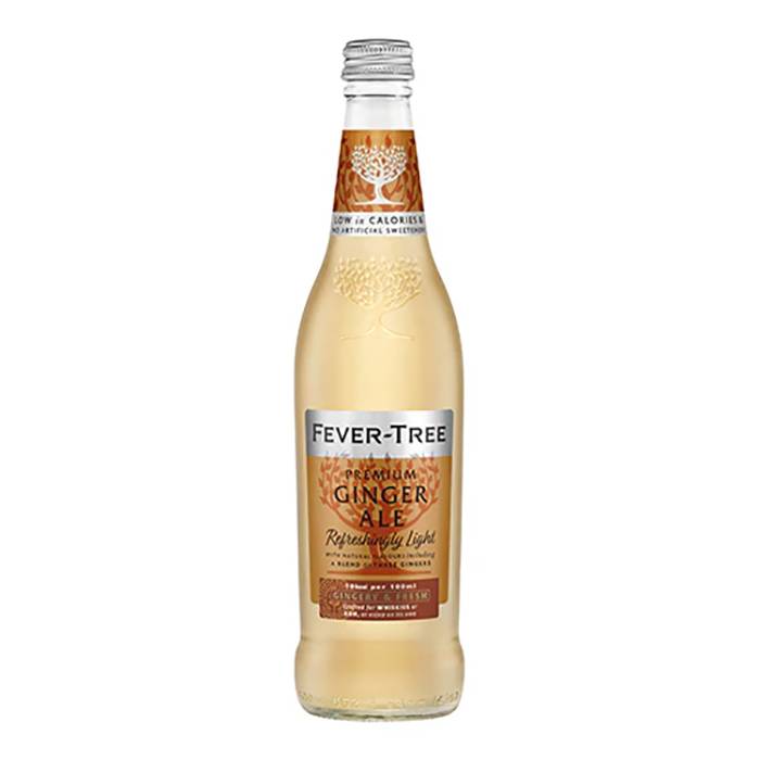 Fever-Tree - Ginger Ale Refreshingly Light Drinks, 500ml - Pack of 8