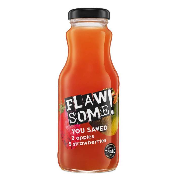 Flawsome - Apple & Strawberry Juice, 250ml  Pack of 12