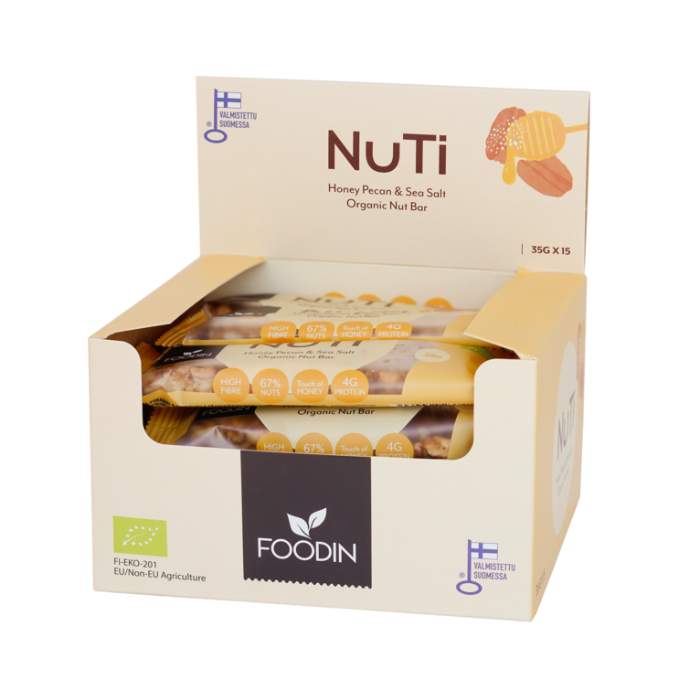 Foodin - NUTI Honey Pecans & Sea Salt, 35g  Pack of 15